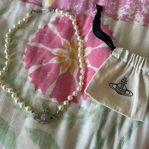 Vivienne Westwood silver Pearl necklace